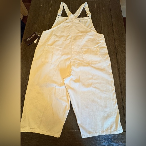 - AGAPO DENIM Vintage 90s Bib Capri Jean Overalls - Picture 3 of 14